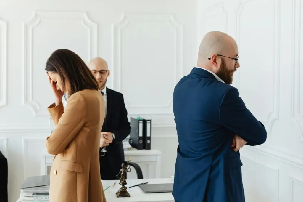 angry colleagues at office